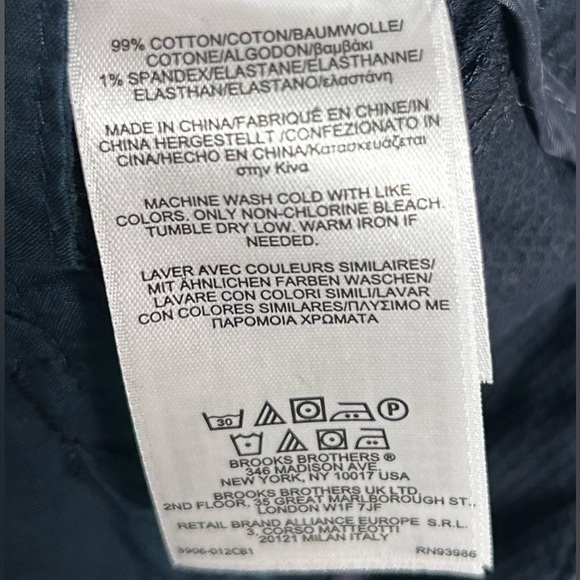 346 Brooks Brothers Womens Sz 2 Navy Sailor Natalie Fit Pants - Picture 6 of 6